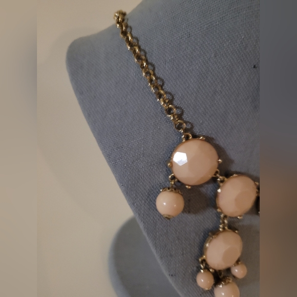 Vintage ETC! Statement Gold Tone Peach Pink Creme Tone Bubbles - Picture 5 of 6